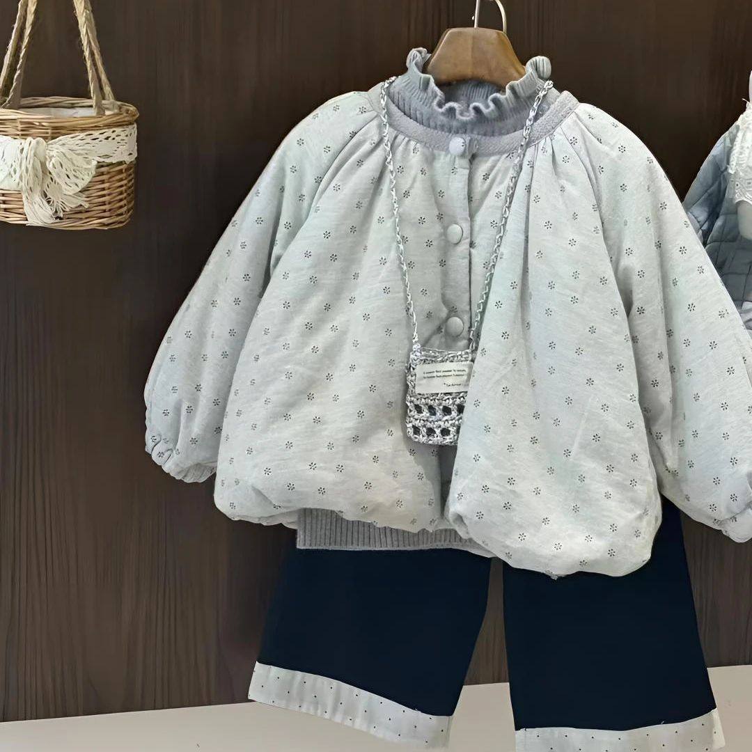 2026韩版女童碎花洋气加厚保暖棉服秋冬季新款圆领夹棉外套时尚,童装/婴儿装/亲子装,连衣裙,淘宝优惠券,粉丝福利购,淘宝优惠卷
