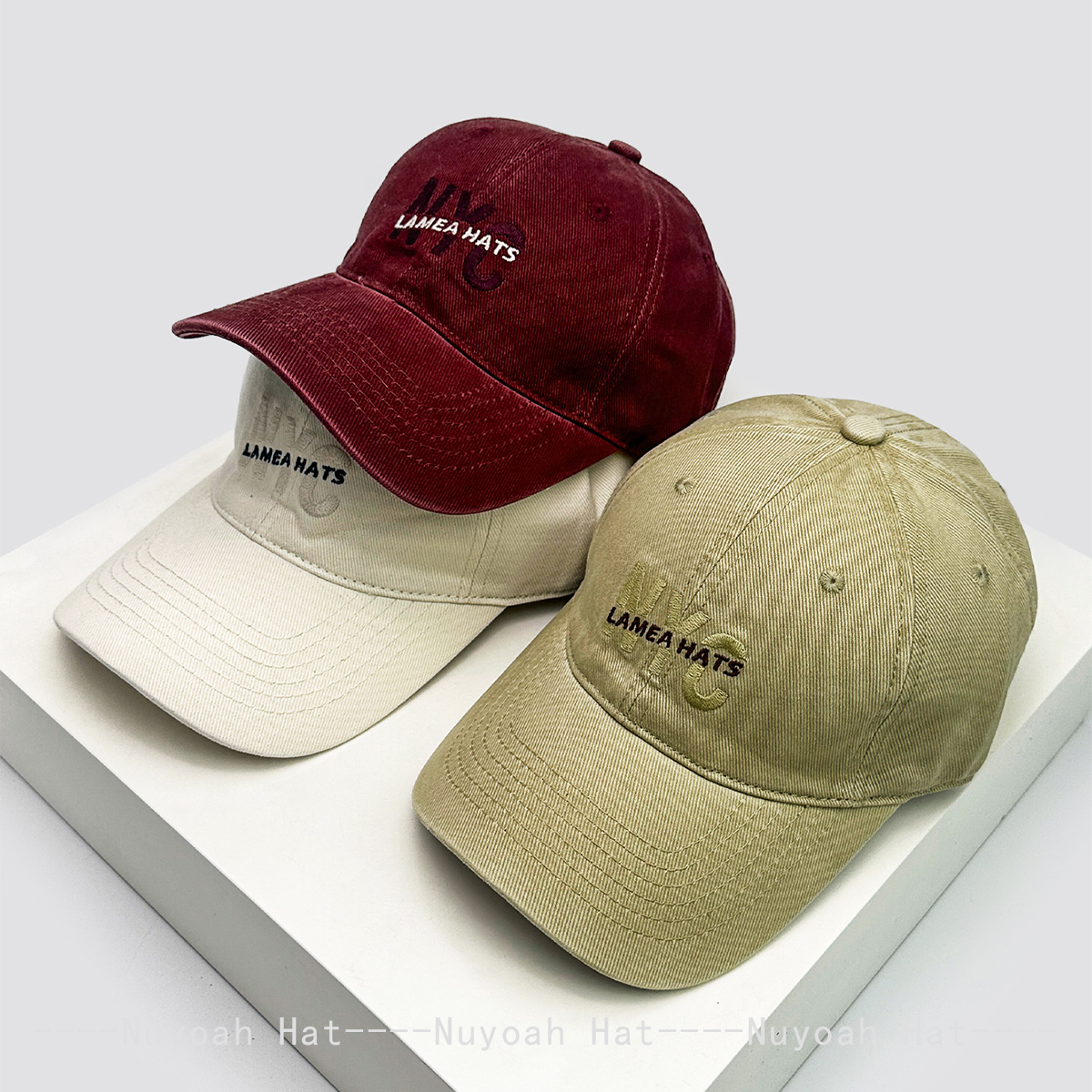 春秋复古韩版情侣字母刺绣棒球帽