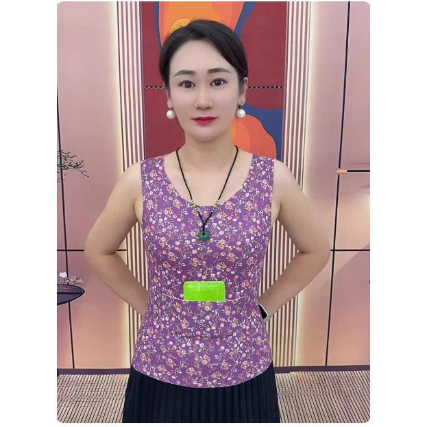 德绒保暖背心前后带兜放暖宝女短款有口袋护腰腹肚子艾绒打底内衣