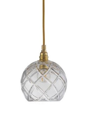 丹麦Ebb & Flow Rowan pendant 玻璃吊灯粗纹 黄铜色配线