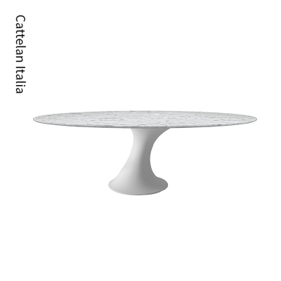 意大利进口 Cattelan Italia 意式现代风 Reef 椭圆形大理石餐桌