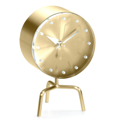 瑞士Vitra 黄铜台钟座钟 Tripod table clock 创意设计进口欧式