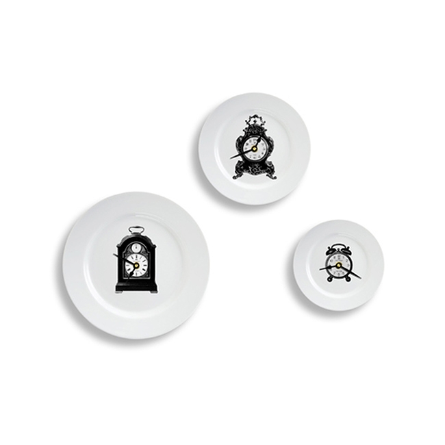 英国Mineheart Clock Plate Clocks 挂钟图案的盘子挂钟 3款可选