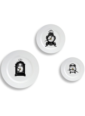 英国Mineheart Clock Plate Clocks 挂钟图案的盘子挂钟 3款可选