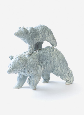 法国Moustache Orso 大熊小熊雕塑摆件多色 进口