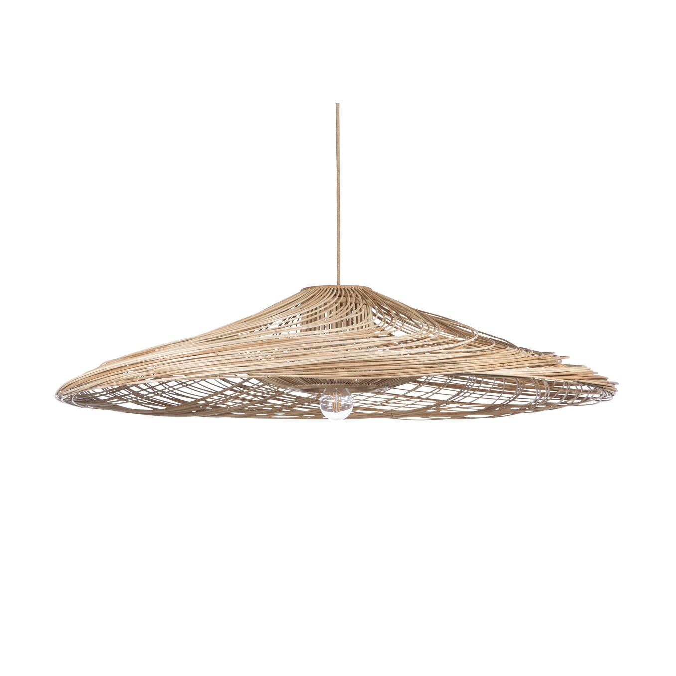 法国Forestier Satelise Pendant Light 藤编吊灯 L号