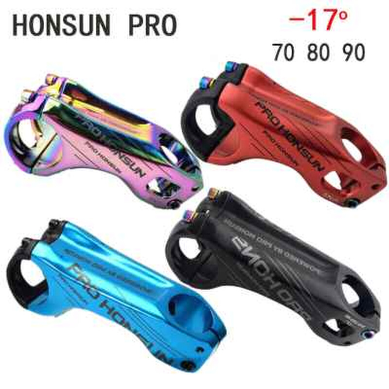 极速登山自行车把立j管 HONSUN负17度把立 单车90mm越野把立负角