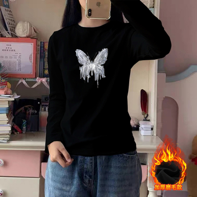 白色内搭纯棉长袖T恤女