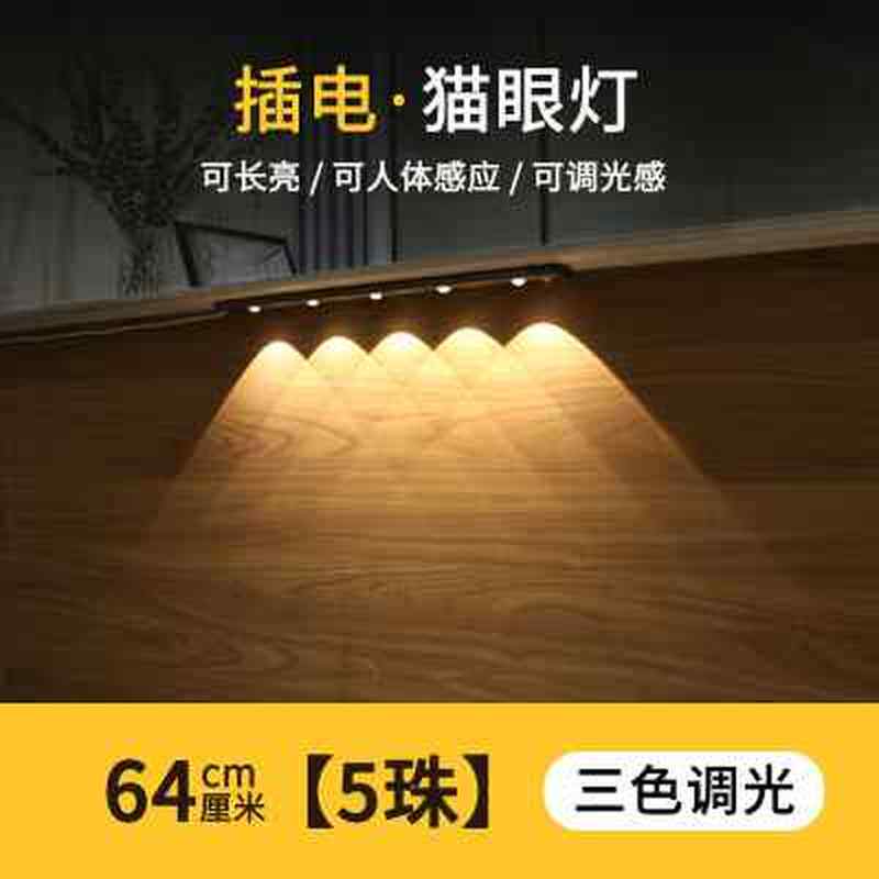220v鞋柜感应灯条插电式新人体感应入户玄关家用手触led橱柜灯带