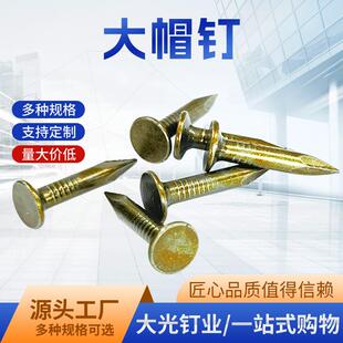 黄色沥青瓦钉大帽钉油毡钉圆头大头钉房顶玻纤瓦油毡瓦镀锌防锈