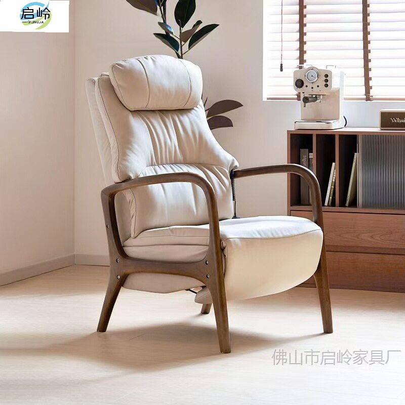 QL豪华电动小沙发按摩椅家用小型高档舒适可躺可坐实木沙发躺椅