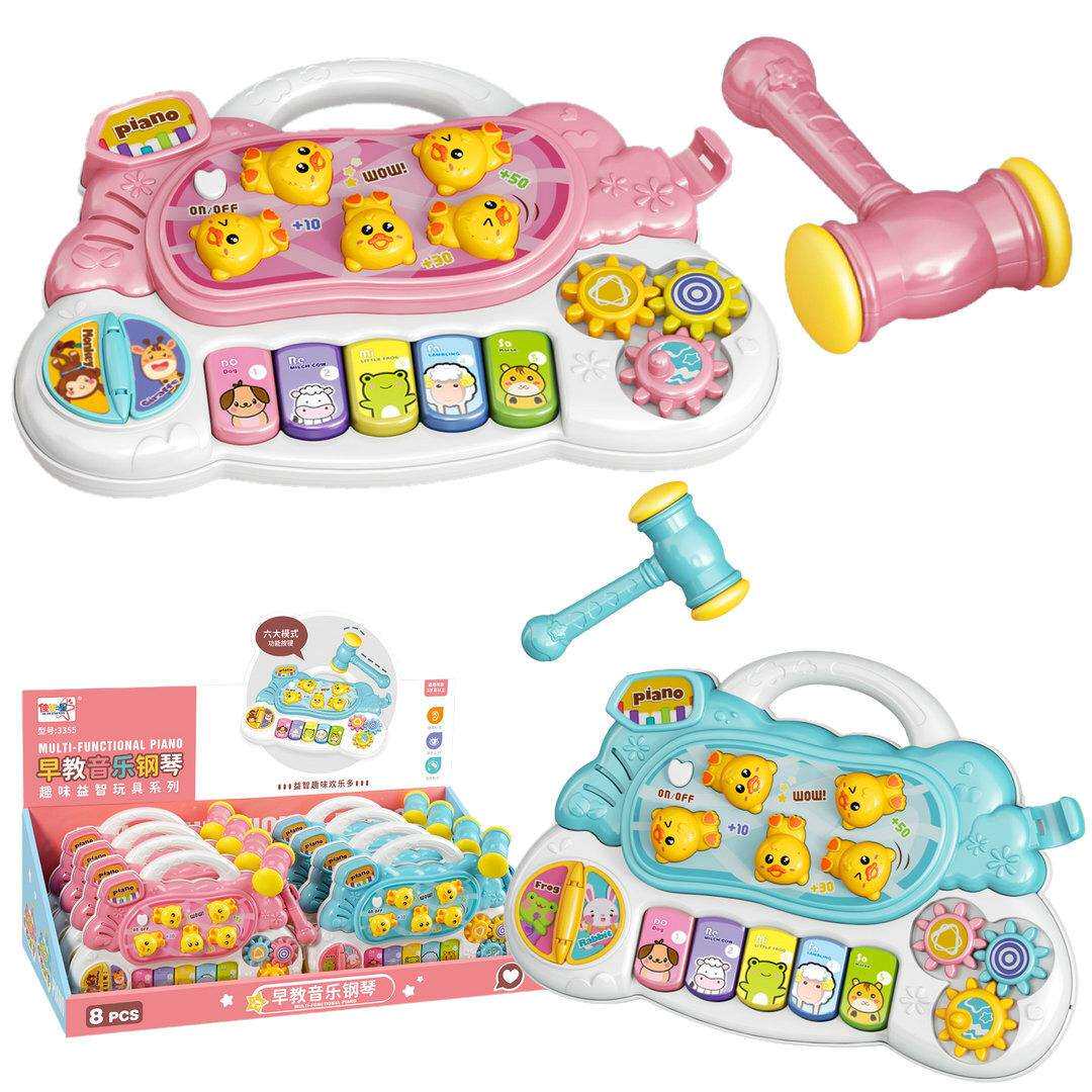 早教音乐电子琴打地鼠3355卡通钢琴婴幼儿早教益智儿童玩具