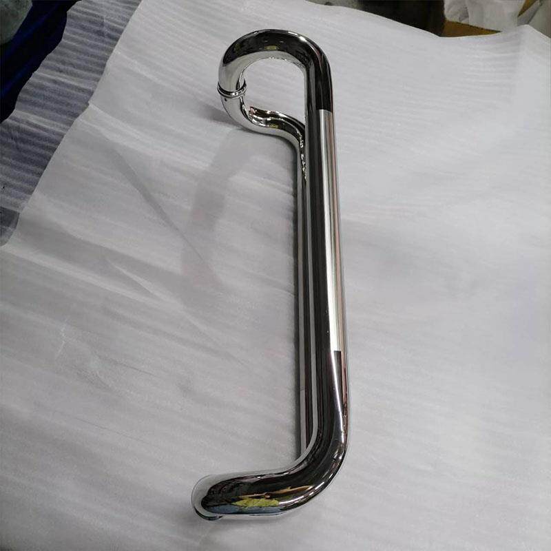 加厚四弯玻璃门拉手不锈钢门把手304弯头有框门大门扶手可定制