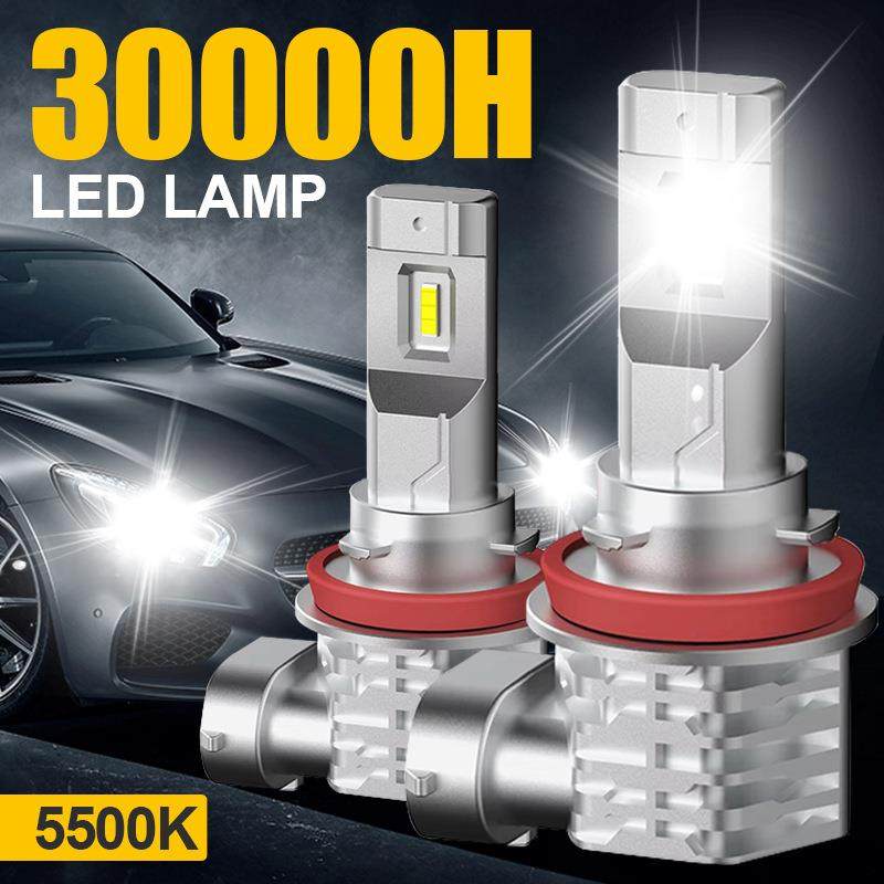 2颗汽车LED大灯泡H11远光灯近光灯H1H4H7安装简便超白亮