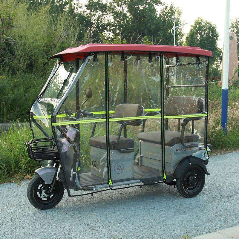 电动三轮车遮阳棚棚休闲小巴士雨棚老年代步车透明全封闭车篷雨篷
