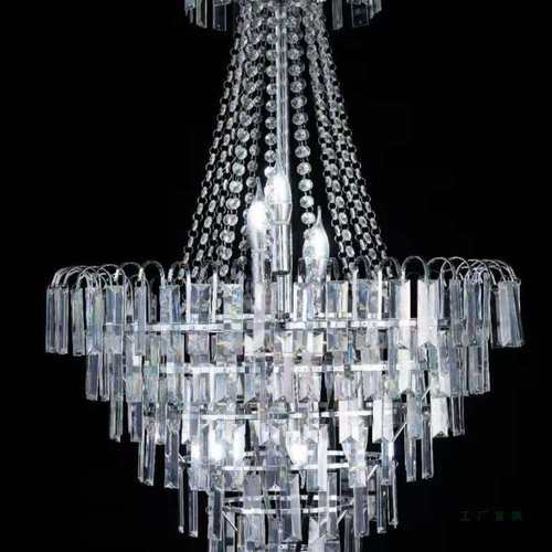 新款婚庆道具水晶灯婚礼堂装饰水晶厅装饰多层亚克力灯大型吊灯