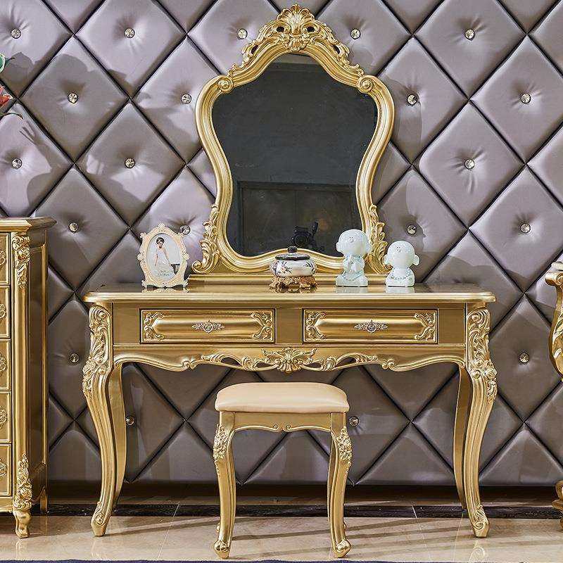 欧式梳妆台香槟金卧室新款化妆桌家用豪华公主土豪金化妆柜小户型,洗护清洁剂/卫生巾/纸/香薰,商用空气治理/芳香用品,淘宝优惠券,粉丝福利购,淘宝优惠卷