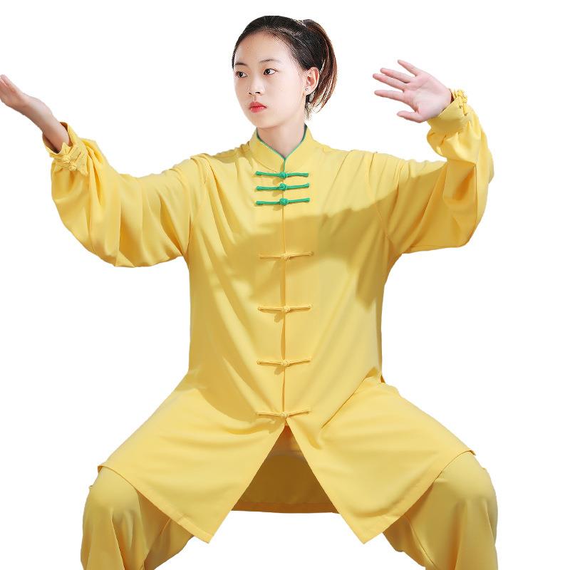 太极服装女2023新款高端八段锦武术表演服男太极拳练功服春秋健道