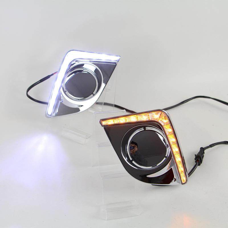 适用于14-16款丰田雷凌Levin前雾灯罩改装LED日行灯转向