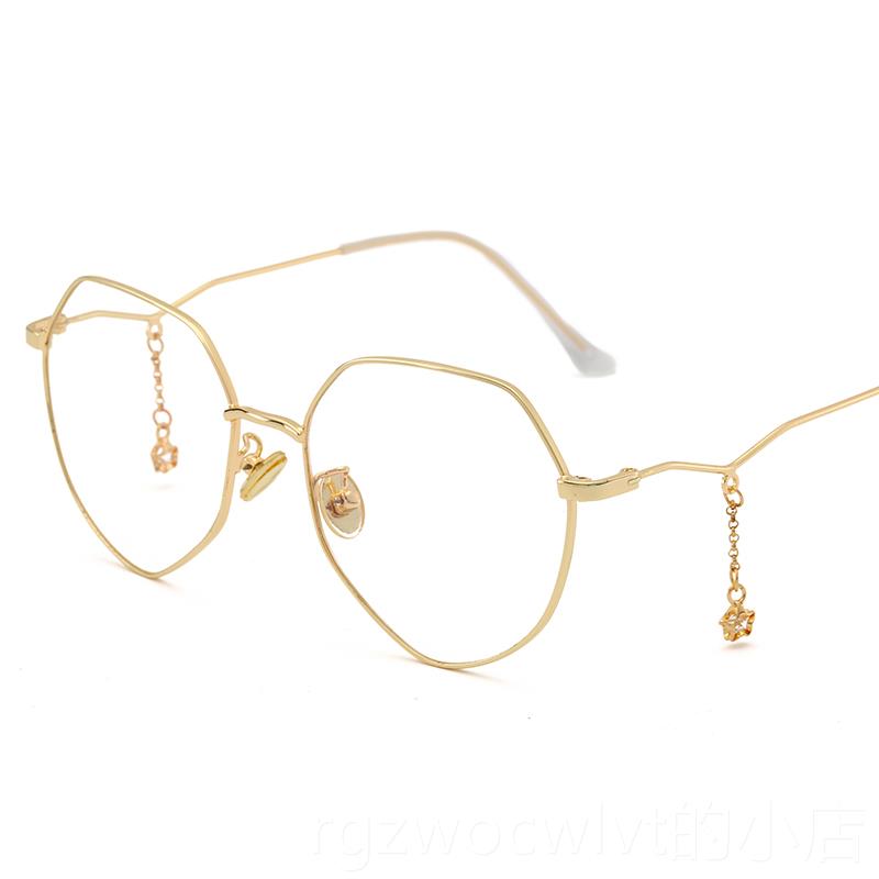 新款韩版潮颜平光网眼镜素女红款抗睛蓝光防辐射疲劳电脑近视眼框