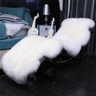 新款澳洲纯羊毛沙发垫羊毛地毯卧室床边毯整张羊皮毛一体飘窗垫奶
