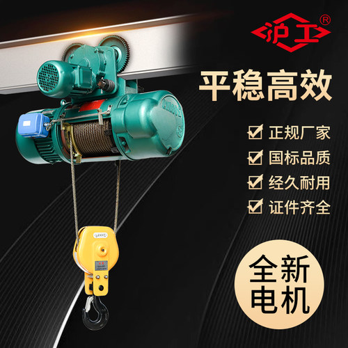 沪工钢丝绳电动葫芦cd1