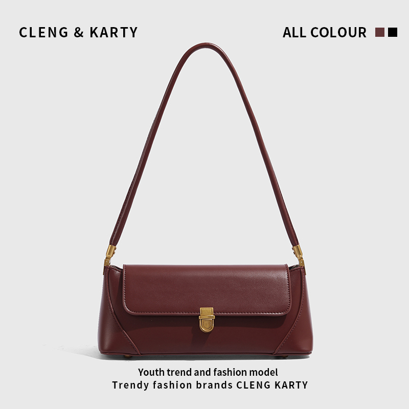 2025新款时尚简约腋下法棍包