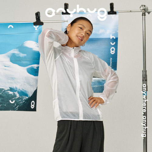 AnyHug连帽轻薄时尚防晒衣女夏季户外防紫外线皮肤衣透气冰丝外套