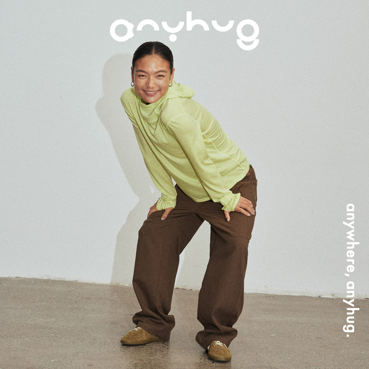 AnyHug 纯棉工装裤女直筒宽松 日常通勤休闲显瘦百搭长裤