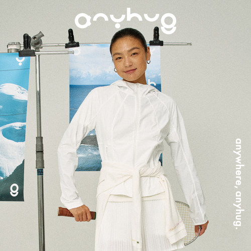 AnyHug 户外薄款防晒衣女夏季凉感透气皮肤衣防紫外线连帽外套