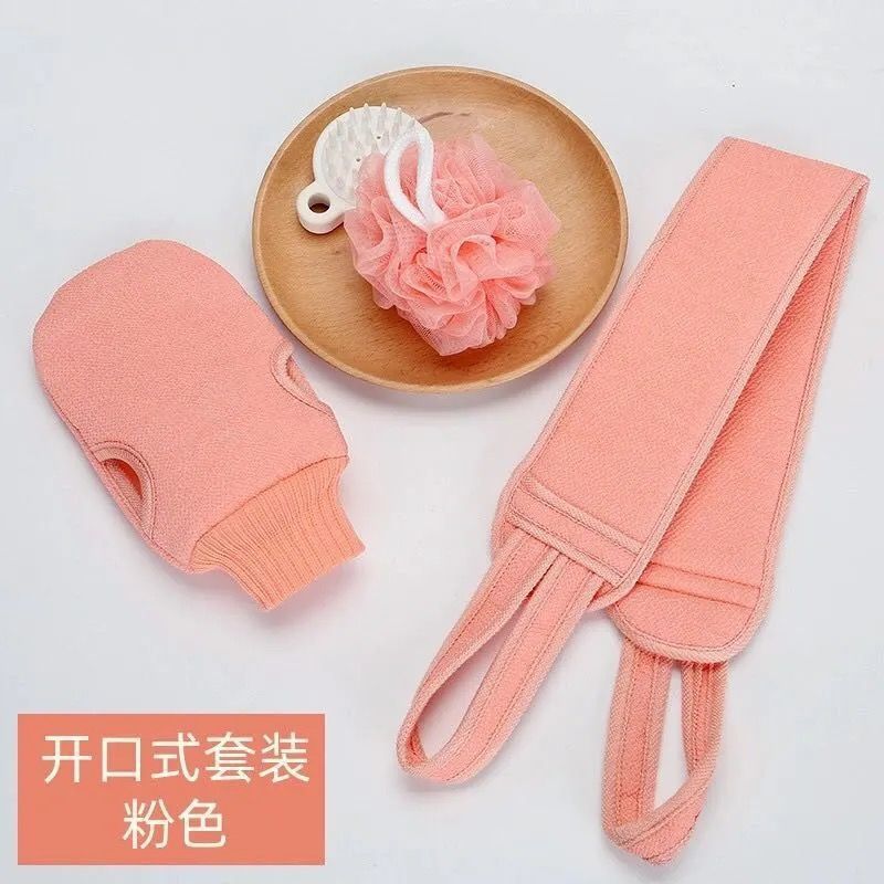 双面拉背条搓澡搓背巾粗砂加厚洗澡沐浴浴花球套装搓澡洗澡搓澡巾