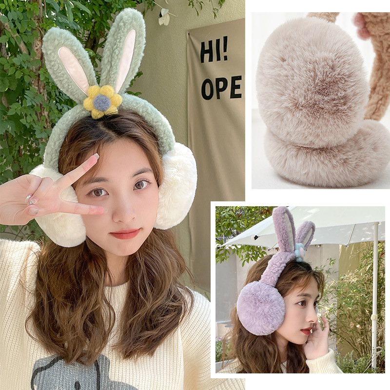 冬季保暖兔耳耳罩女学生护耳