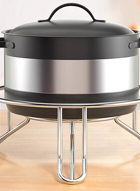 厨房砂锅隔热垫耐高温双层隔热电镀碳钢餐桌灶台放炒锅蒸笼置物架