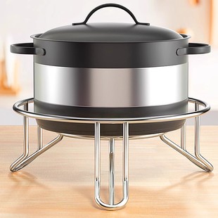 厨房砂锅隔热垫耐高温双层隔热电镀碳钢餐桌灶台放炒锅蒸笼置物架