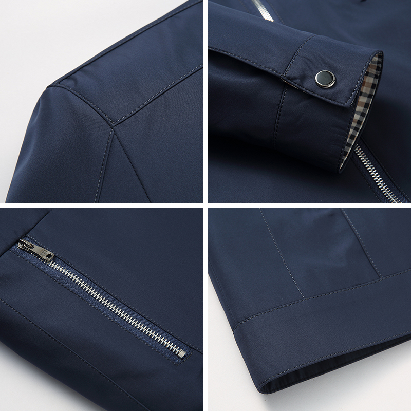 中年男装夹克男士休闲宽松大码春装上衣中老年爸爸夏季轻薄款外套