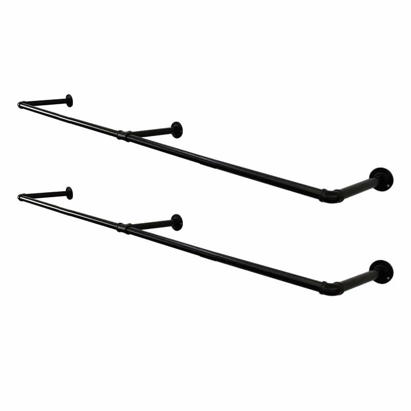 美式工业风格复古铁艺水管管道loft服装店侧挂衣架服装展示架货架