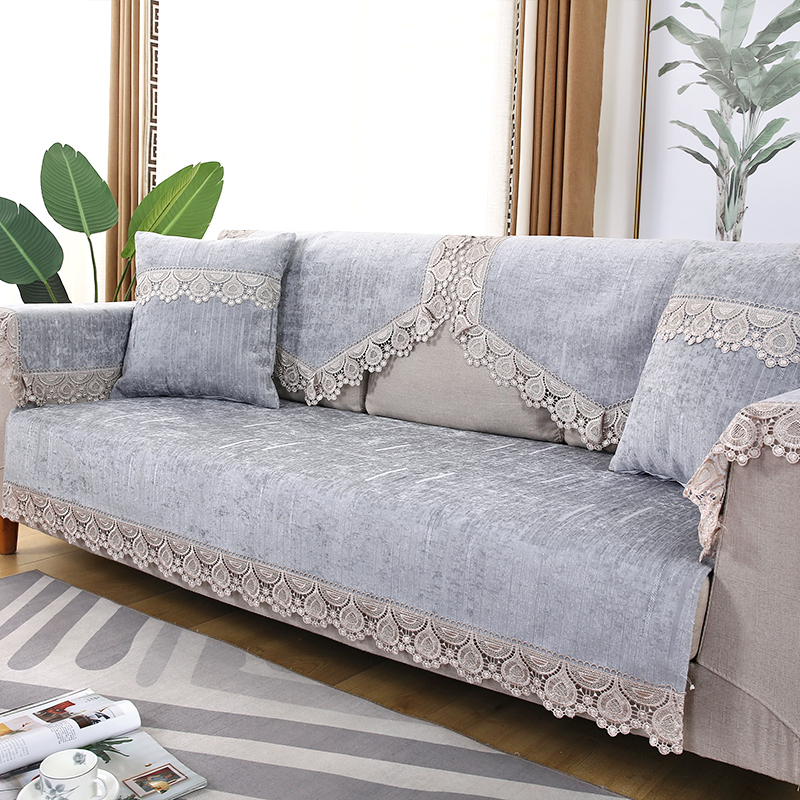 四季通用欧式雪尼尔沙发垫子布艺防滑沙发套全包万能套罩巾定做