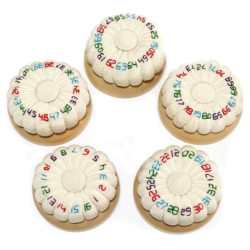 1-80数字排线器南瓜吸针器实木底针插包十字绣工具磁力针垫E655-0