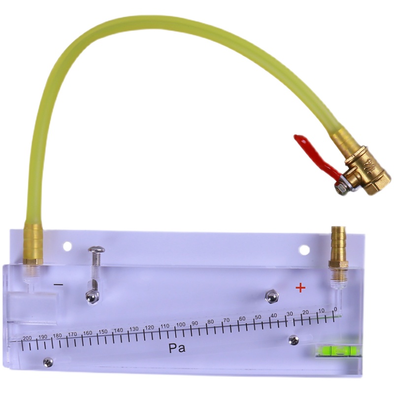 消防工程倾斜式压差计DP-200斜杠式压力负压表人防专用红油微压计