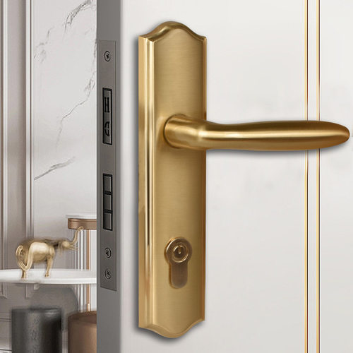 中式房门锁室内卧室执手锁通用静音实木门锁具家用五金把手机械锁