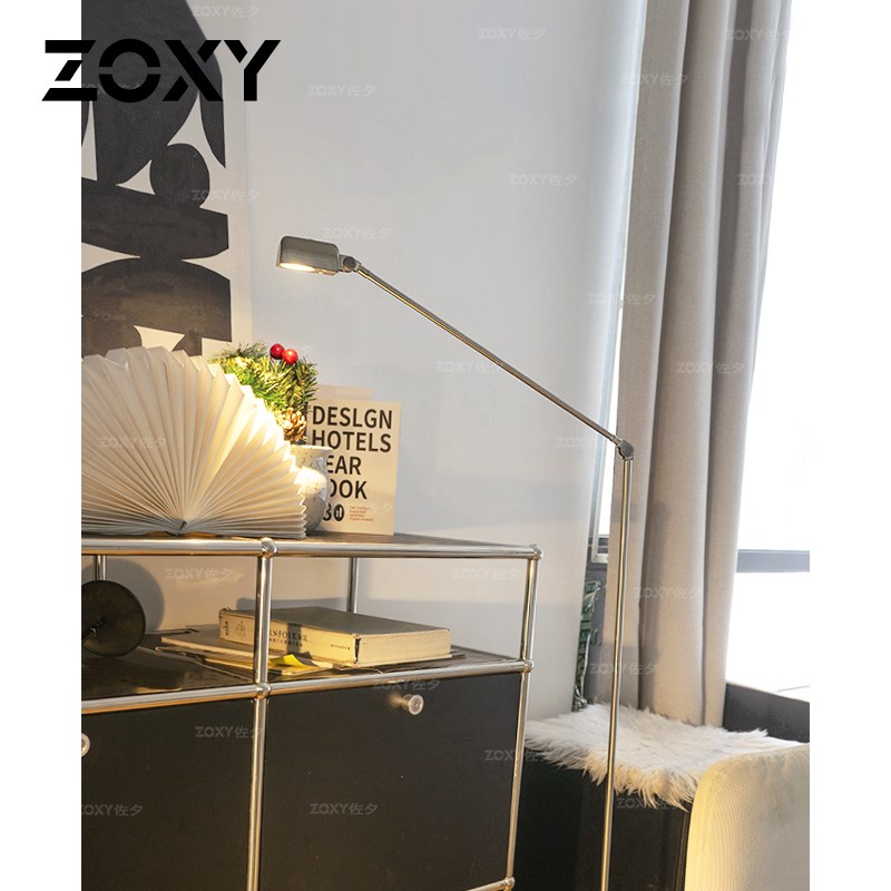 zoxy意大利lumina调光马达落地灯工业风卧室客厅书房沙发旁立式灯