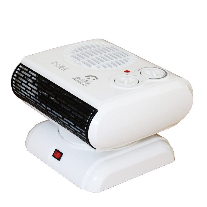 迷你摇头暖风机家用便携式冷暖两用小型办公室电暖气取暖器小太阳