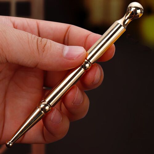 黄铜经络点穴棒按穴位的工具神器拨筋棒按摩器脚底疏通足底疗手持