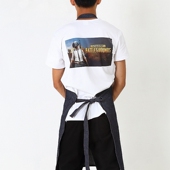 美发理发工作技师服防污单面牛仔围裙焗油围布大 中工服染发衣