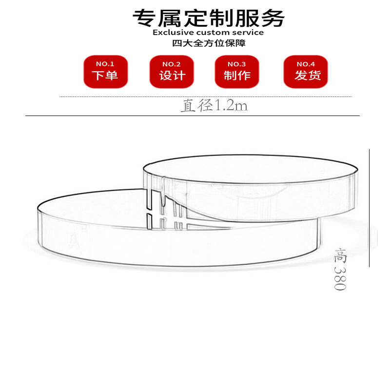 北欧轻奢不锈钢圆形高低组合茶几设计师创意个性极简客厅咖啡圆桌