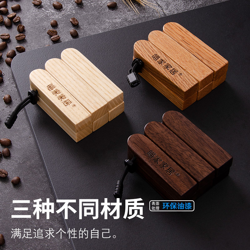 可折叠隔热垫户外锅垫黑胡桃木杯垫厨房家用餐桌木垫大号实木木质