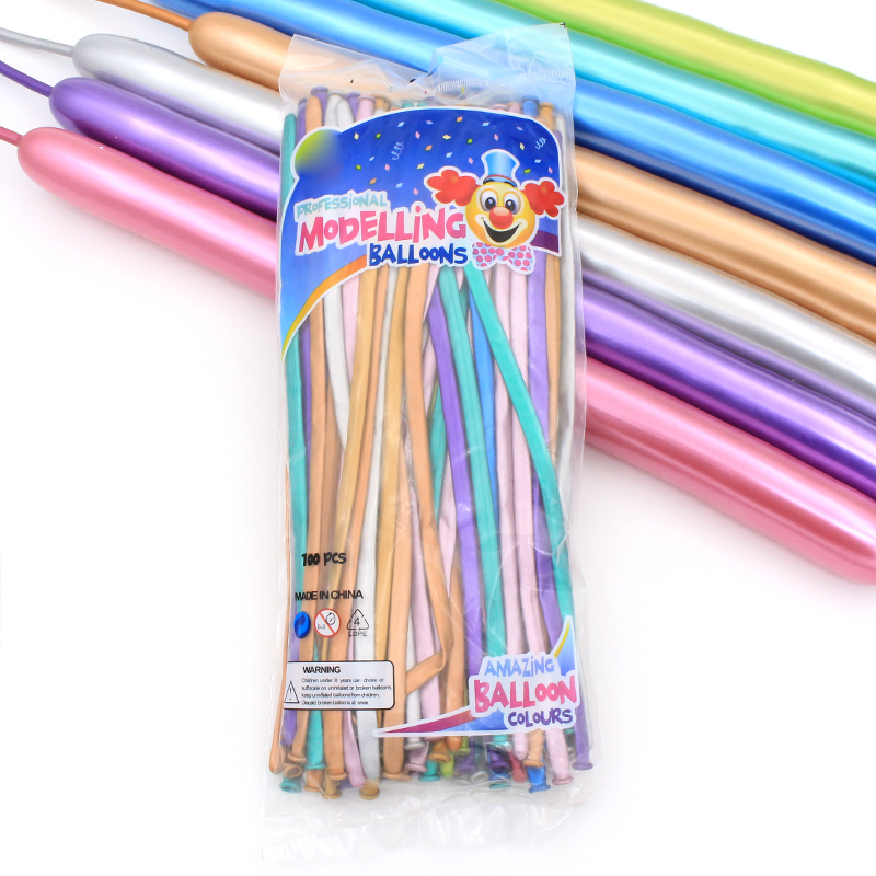 260加厚金属魔术造型儿童动物长条气球人盾牌铬金色婚庆装饰汽球