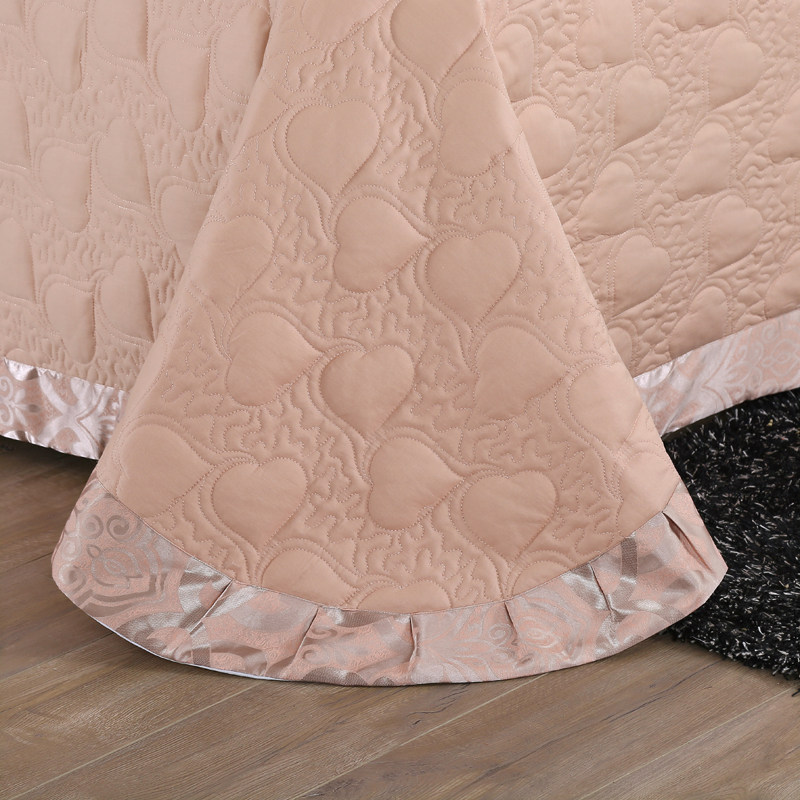 加棉床单冬纯棉绗缝夹棉婚庆红床盖单件全棉加厚床罩双人床盖