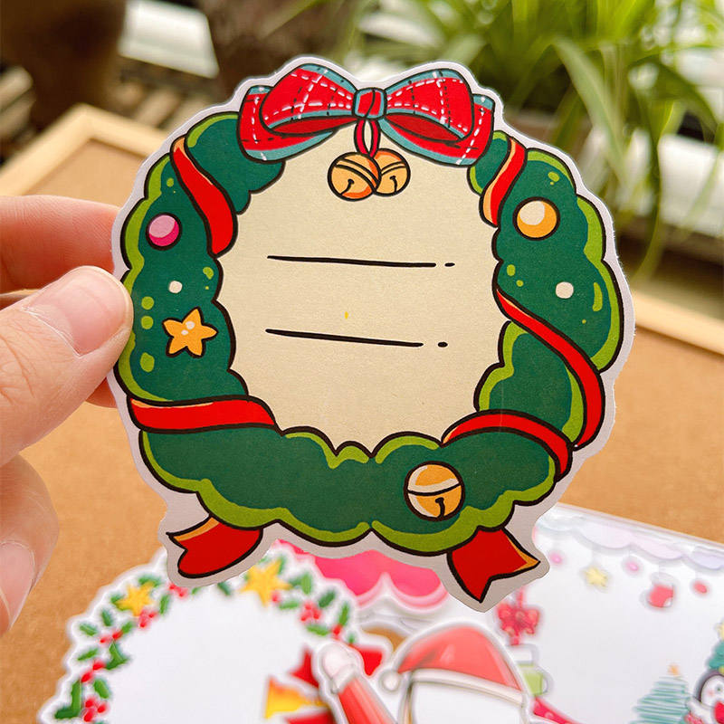 可爱卡通文本框书写对话框大尺寸不晕墨节日贺卡礼物装扮手帐贴纸