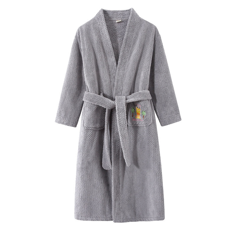 男童法兰绒睡袍儿童浴袍珊瑚绒秋冬季法兰绒小孩宝宝男童中大童